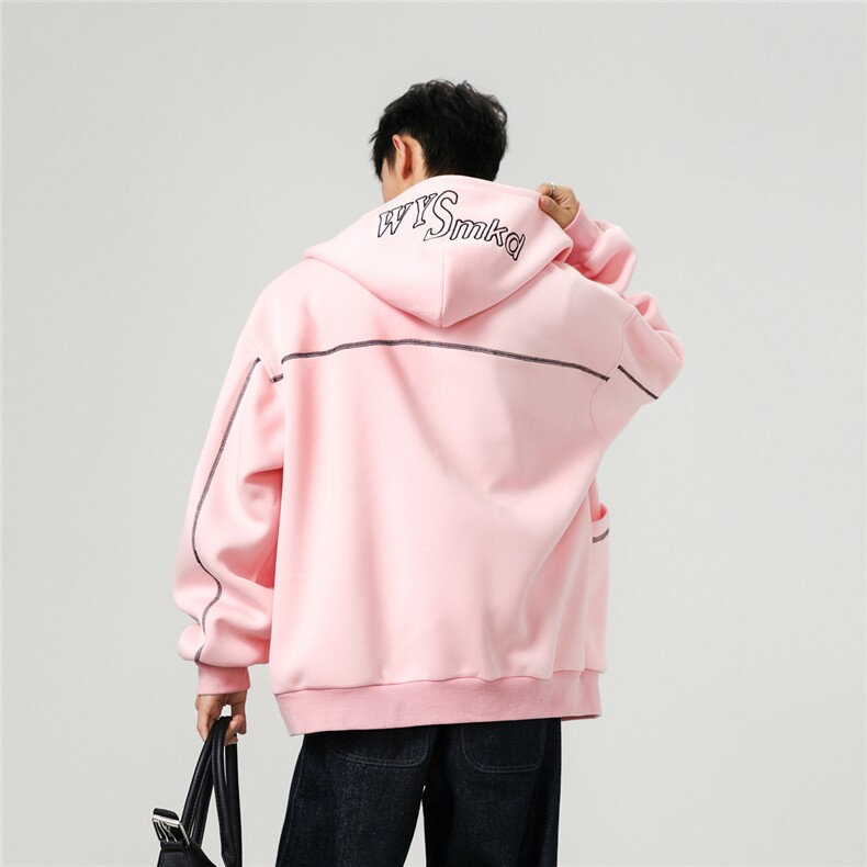 420克高品质重工刺绣专机针织开衫青春情侣外套XZ301A WT2506图片