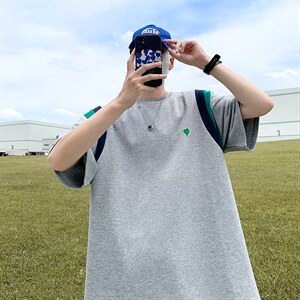 男潮流休闲套装宽松套装运动爱心套装H107P40图片