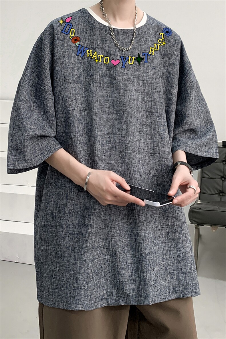 风复古亚麻短袖男棉麻t恤男半袖ZT71381-P35,男装T恤,电商A040