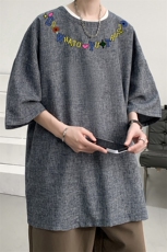 风复古亚麻短袖男棉麻t恤男半袖ZT71381-P35，男装T恤，电商A040