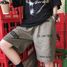【】A003-HK7020-P40夏装新款印花时尚休闲短裤男女模1，男装休闲裤，电商A003