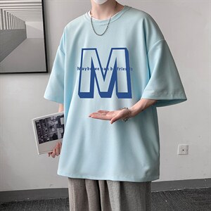 HT73260-P22 华夫格t恤男短袖男大码五分袖 大皂风图片