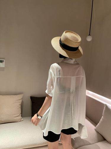 天丝褶皱小衫，女装，Da.金