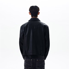 Q53/P72复古宽松街头港风潮牌机车皮衣外套男休闲夹克，男装夹克，星座1506