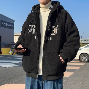 F82-P56 冬季潮流小众加厚棉衣情侣装美式复古羊羔毛棉服外套男图片