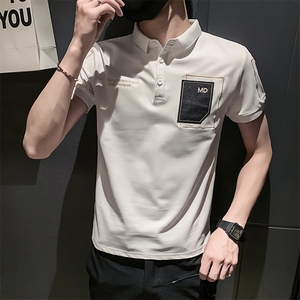 白色 2022精神小伙修身polo衫男士短袖T恤PL9763-P48 控价68图片