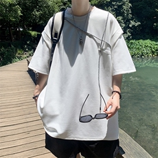 C341-P262024夏季新款潮牌百搭宽松上衣设计感小众t恤短袖男现货，男装T恤，星座512-6