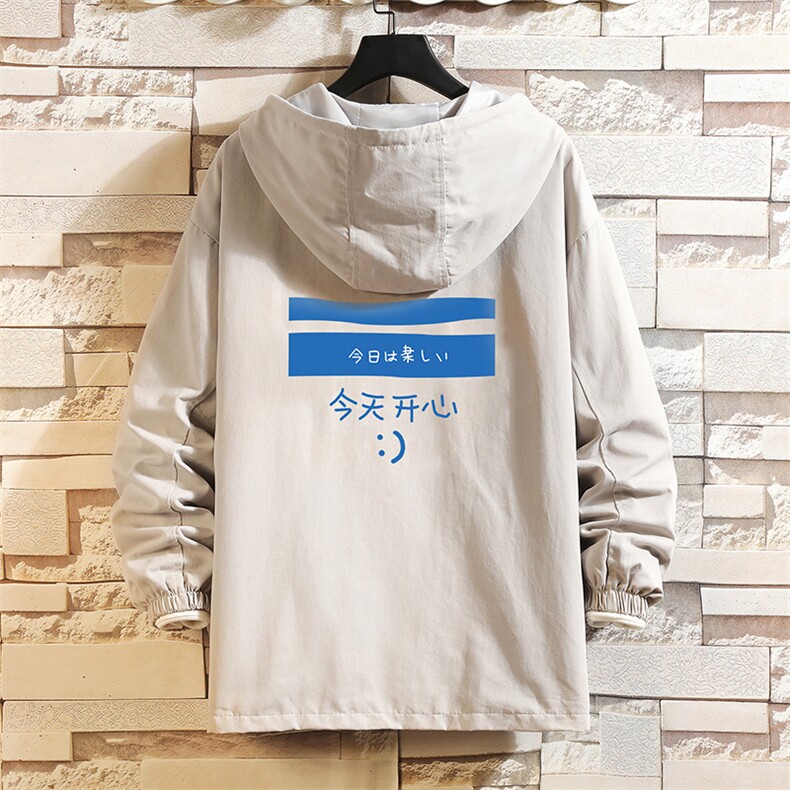 JK41033-P85 加棉款-P115 纯棉连帽夹克男士大码工装夹克男 砖墙图片