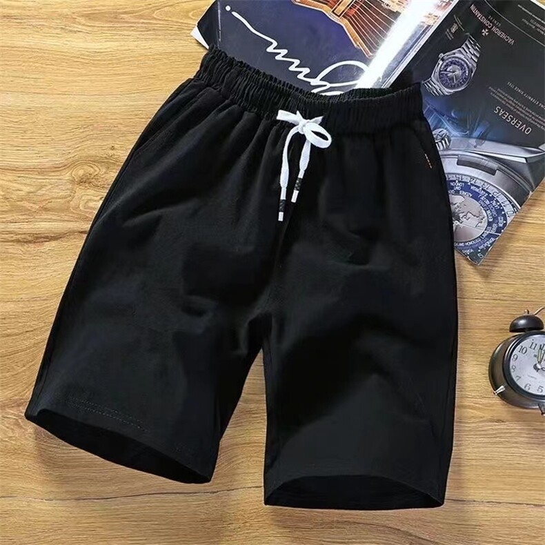 短裤男夏季棉麻五分裤潮流直筒休闲中裤男生宽松运动沙滩裤，男装牛仔裤，星座1307（原1902D）