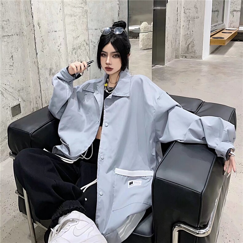 夹克男韩版潮流拼色高街帅气2023春秋新款ins宽松外套W4750-P41,男装夹克,星座412-3