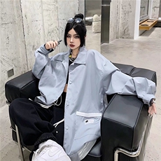 夹克男韩版潮流拼色高街帅气2023春秋新款ins宽松外套W4750-P41，男装夹克，星座412-3