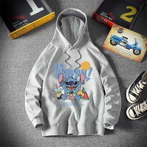 WY2077-P40 纯棉连帽卫衣男大码运动帽衫宽松薄外套男 麒麟风图片