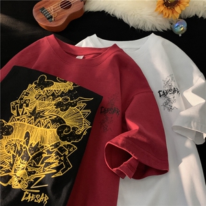 2025新款龙年斑驳印花高街短袖宽松 M~5XL XZ604-DT216-P25控39图片