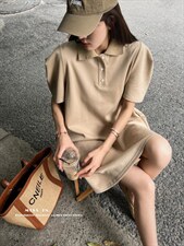 现货小众设计感泡泡袖连衣裙，女装连衣裙，蜜思印·金