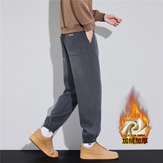 加厚牛仔裤男士束脚裤2025冬季新款宽松保暖男裤J667-P45/加绒P55，男装牛仔裤，星座509
