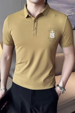 2024夏季新款修身短袖POLO衫韩版时尚印花T恤男D8807-p55控85，男装Polo衫，电商D303