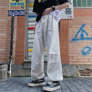 休闲裤男港风潮流日系文艺帅气2024夏季新款ins宽松长裤K5140-P41