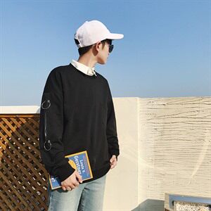  纯色 青春流行 宽松 套头 2021年秋季 简约 时尚 潮流 百搭  卫衣图片