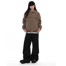 新款复古美拉德千鸟格哈灵顿夹克男短宽立体剪裁，男装夹克，星座716-3