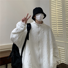 秋季立体压印字母立领开衫外套夹克男904-JK03-P70控88，男装夹克，星座904