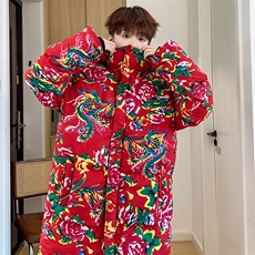 A5男女连帽中长款大棉衣保暖防寒棉服棉袄新中式团队上款大差价，男装棉衣，星座115A(原星座507）