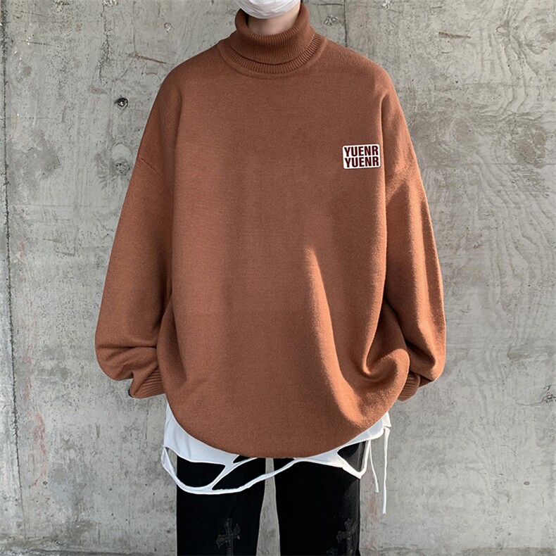 抖音供货、现货秋季冬高领毛衣宽松打底衫D223A-MG2312-特P45,男装针织衫/毛衣,电商019-1