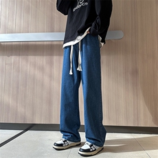 8XL-M牛仔裤男士直筒宽松特大码胖子阔腿裤男款长裤NZ110-P45控58，男装牛仔裤，电商D206-1