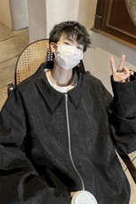 1秋季潮复古褶皱高级感哈灵顿休闲大码M-5XL夹克男JK8742P75，男装夹克，星座226-2