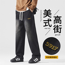 A178C01特P38限价58秋冬季新款美式休闲牛仔裤直筒宽松，男装牛仔裤，电商A178