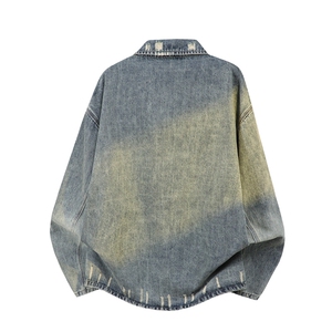 水洗牛仔外套男款春美式痞帅上衣服宽松休闲工装夹克JK1325-P90