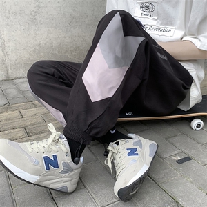 夏季潮牌潮流束脚裤宽松卫裤新款麂皮绒休闲长裤男 K3924-P30图片