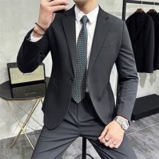 2025新款春秋季百搭商务正装修身西服套装A415-8660-P240-控378，男装西服套装，电商A355（原A415）