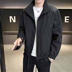 新款冲锋衣外套男士春秋立领宽松大码户外工装夹克男装2528-P58，男装夹克，星座1403A