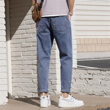 DKH867男士2022年新款弹力牛仔裤青年修身弹力宽松微哈男裤P60，男装牛仔裤，电商B360