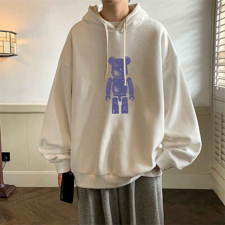 纯棉连帽卫衣男大码运动帽衫宽松薄WY2242-P35 加绒款-P40图片
