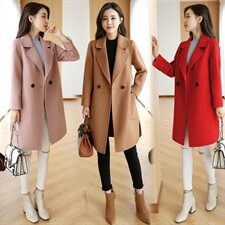 2026年新款高端手缝小个子羊绒大衣女韩版修身羊毛双面呢外套，女装毛呢外套，媚琳依坊
