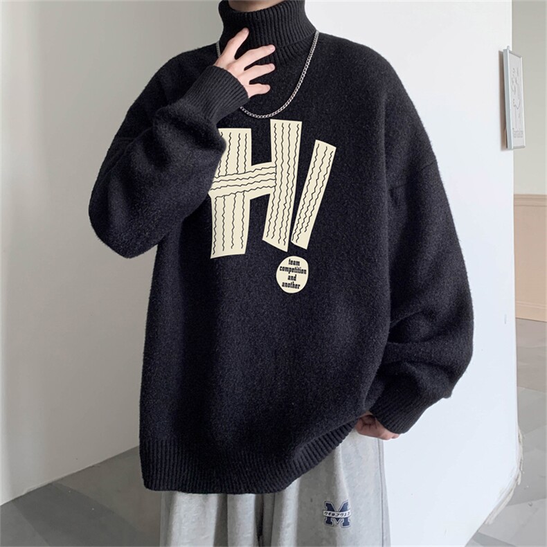 冬季高领毛衣男士加绒加厚翻领男毛线衣MG3143-P55限78加绒+10,男装针织衫/毛衣,电商B370