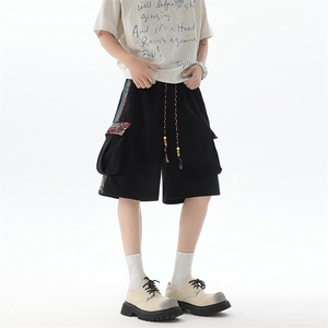 8XL-M民族风拼接工装短裤男夏季新款风中式五分裤子DK26003p45图片