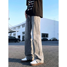 TP黑22其他32痞帅微喇弹力牛仔裤男中高腰长裤2026年合体修身微喇，男装牛仔裤，星座302A-2