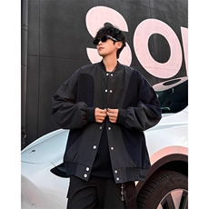 DP9781-P55日系灯芯绒拼接外套短款棒球服上衣春秋新款飞行夹克，男装夹克，电商C233