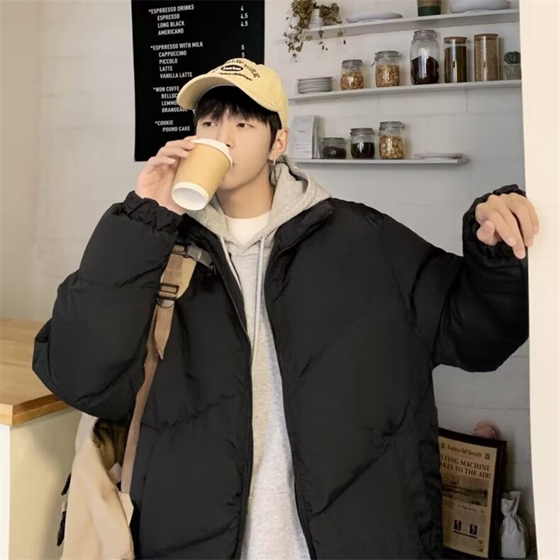 韩版潮流立领棉衣男冬季潮牌宽松面包服学生棉服外套,男装棉衣,星座410-6（原星座1304-1）