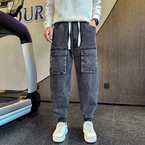 N518-P68控98新款工装牛仔裤男款高级时尚小脚裤休闲裤春秋季束脚图片