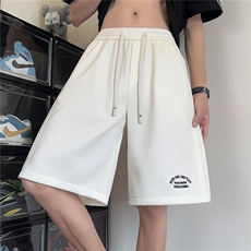 潮牌男透气凉感速干设计感刺绣字母短裤X416B-1-DK3107-特P28控58，男装牛仔裤，星座416B-1