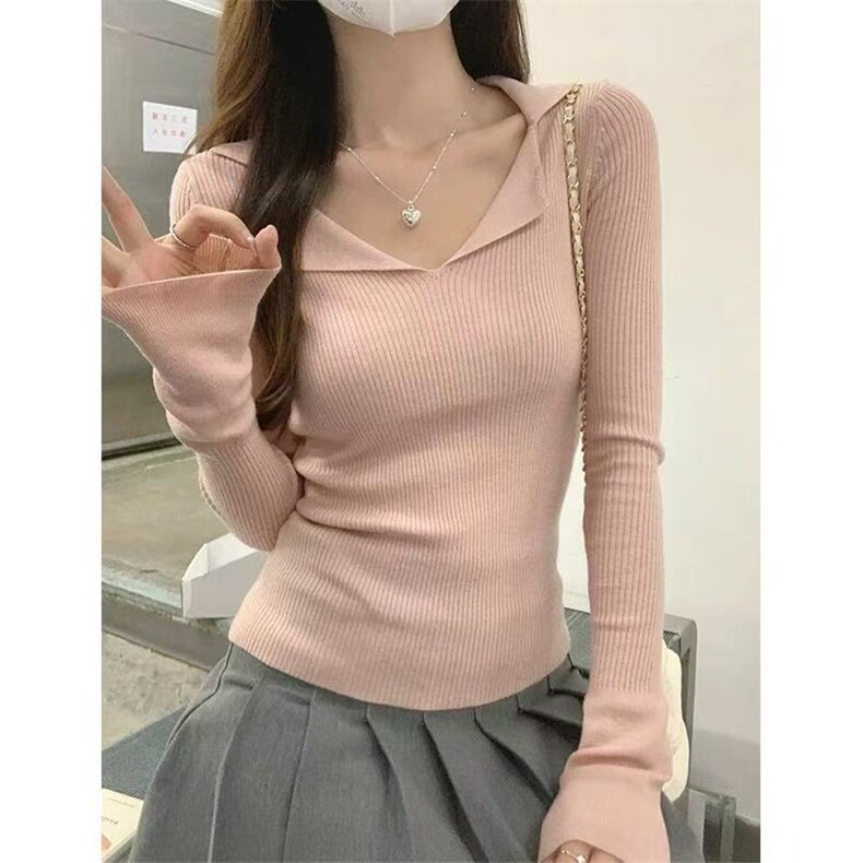 2025年秋季针织常规款通勤套头单件长袖时尚百搭通勤，女装针织衫/毛衣，半城羊绒