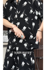 短袖衬衫男+短裤男潮流休闲套装男M-5XL大码TZ78712P50控98模特图，男装牛仔裤，星座226-1