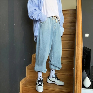 美式vibe风裤子高街ins潮牌牛仔裤男N1126P40图片