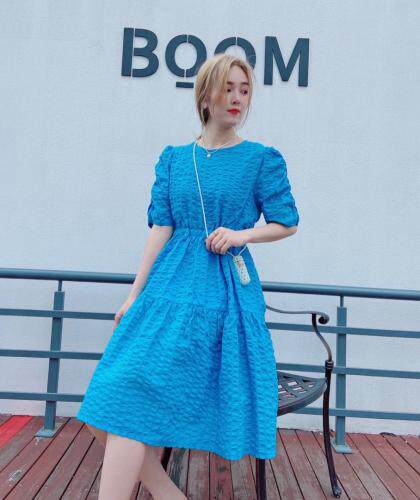 夏季新款口红包连衣裙，女装连衣裙，依岸