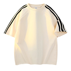杏色拼黑织带