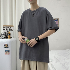 260克新款多色男士情侣款款松潮流半袖青少年圆领短袖JC022P17图片