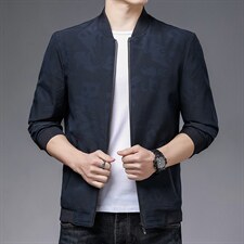 DW2891男士2023年春季新款长袖休闲棒球领外套青年拉链夹克P66，男装夹克，电商B360